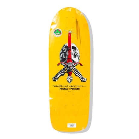 POWELL PERALTA Ray Rodriguez Skull & Sword YELLOW 10.0