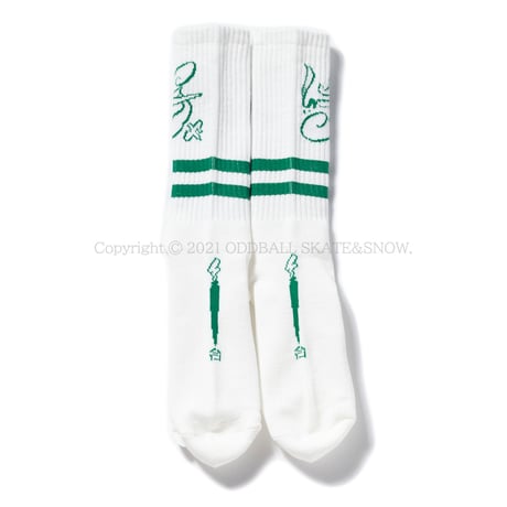 POSSESSED SHOE CO SOCK AWAY White x Green