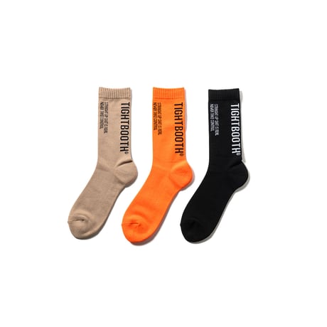 TIGHTBOOTH LABEL LOGO SOCKS TIGHTBOOTH x WHIMSY SOCKS SS26-A04