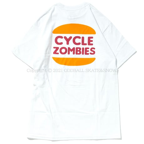 CYCLE ZOMBIES BURGER Standard S/S T-Shirt White