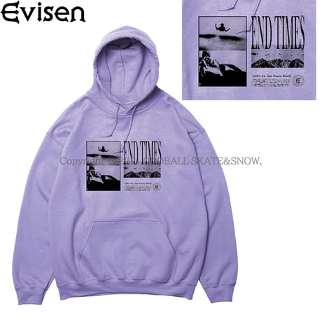 EVISEN SKATEBOARDS END TIMES HOODIE L.Purple
