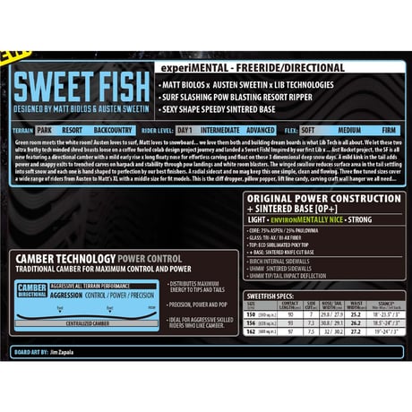 早期予約 25-26 正規品 LIBTECH SWEET FISH