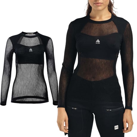 ACLIMA WOOLNET LIGHT CREW NECK WOMEN Jet Black