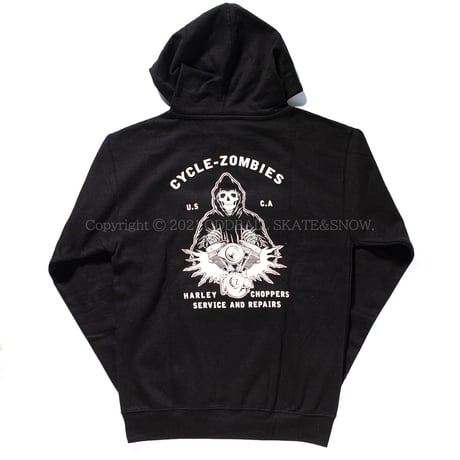 CYCLE ZOMBIES REPAIR MAN PULLOVER HOODIE black