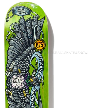 ANTI HERO SKATEBOARDS TRUJILLO PIGEON VISION BY DENNIS MCNETT 8.75