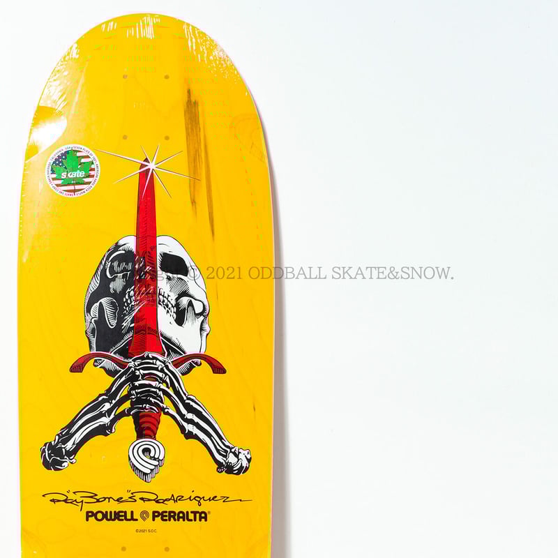 POWELL PERALTA Ray Rodriguez Skull & Sword YELL POWELL PERALTA Ray Rodriguez Skull & Sword YELL