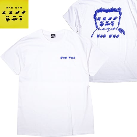 MAN WHO 倍の場合 TEE ホワイト/ネイビー
