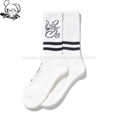 POSSESSED SHOE CO SOCK AWAY White x Black
