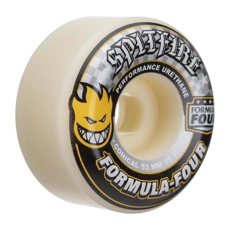SPITFIRE WHEEL F4 CONICAL YELLOW PRINT 99DU