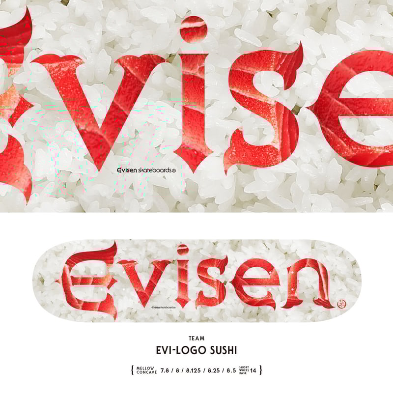 新品 EVISEN SKATEBOARDS EVI-LOGO SUSHI 7.8 EVISEN - EVI-LOGO SUSHI - 7.8