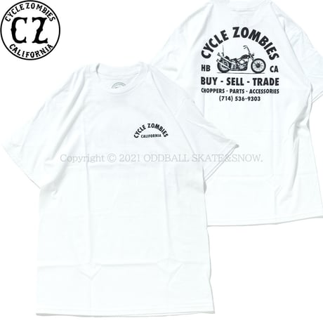CYCLE ZOMBIES EVERYDAY Standard S/S T-Shirt White