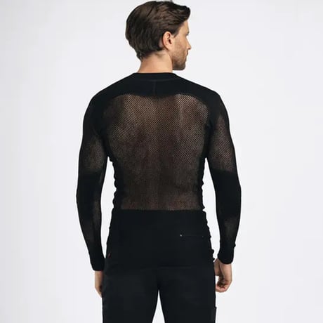 ACLIMA WOOLNET CREW NECK MEN'S Jet Black
