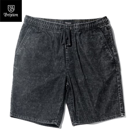 BRIXTON MADRID II HEMMED SHORT black acid wash