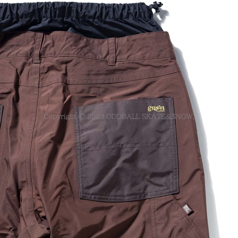 スノーボード GREEN CLOTHING 23-24 PAINTER PANTS 23-24 GREEN CLOTHING PAINTER PANTS Brown/D.Brow