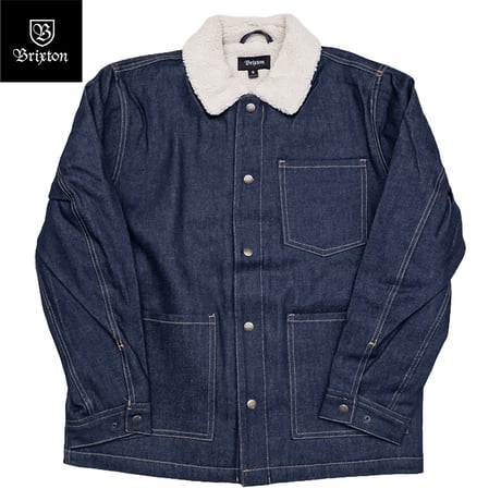BRIXTON YARD SHERPA DENIM JACKET raw indigo