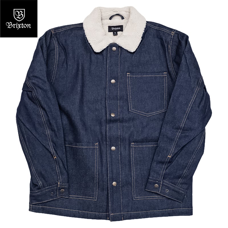BRIXTON YARD SHERPA DENIM JACKET raw indigo | O