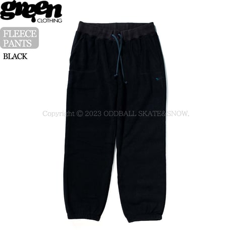 23-24 GREEN CLOTHING FLEECE PANTS Black