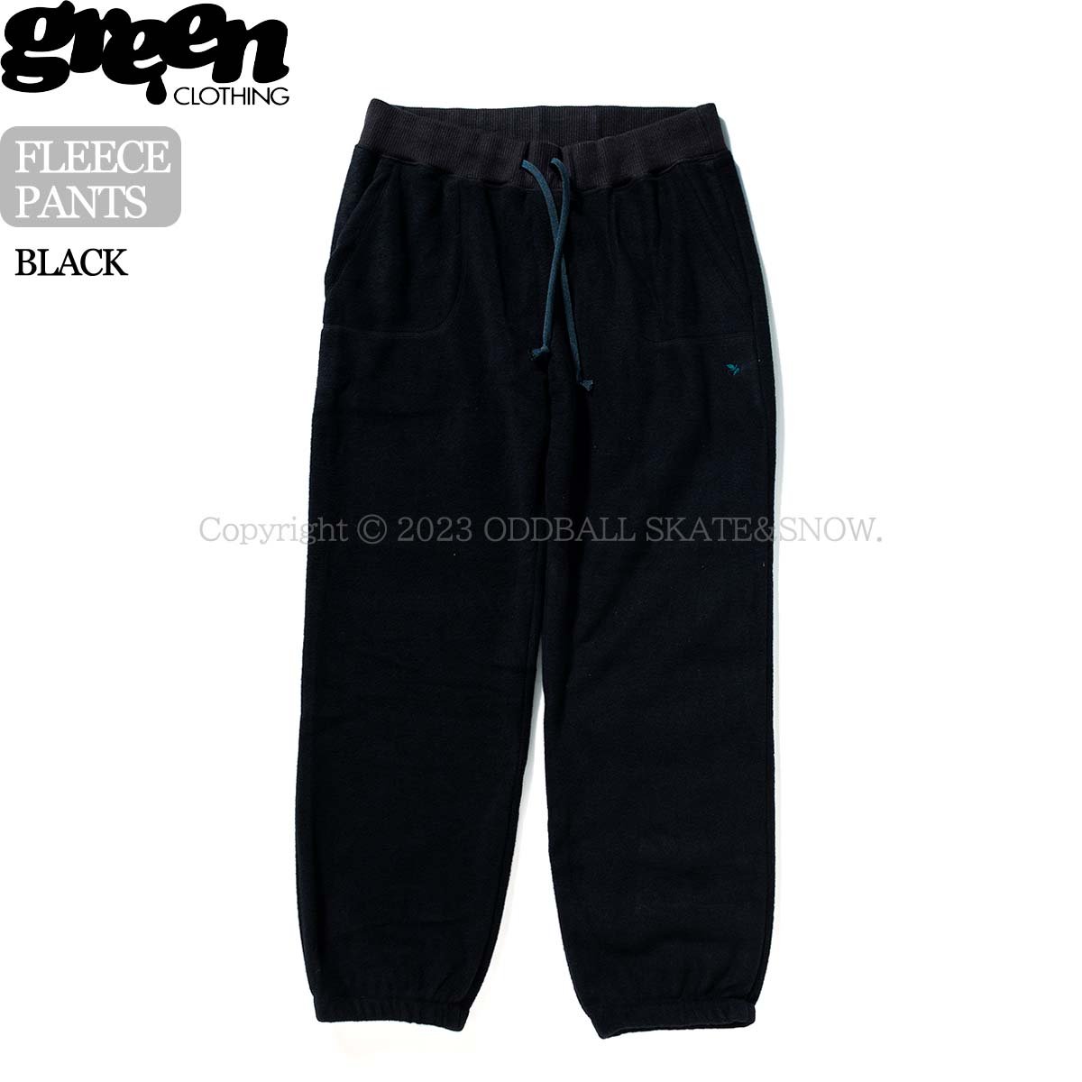 23-24 GREEN CLOTHING FLEECE PANTS Black | ODDBA...