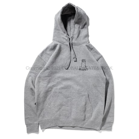 OUR LIFE BURNT HOODIE heather grey