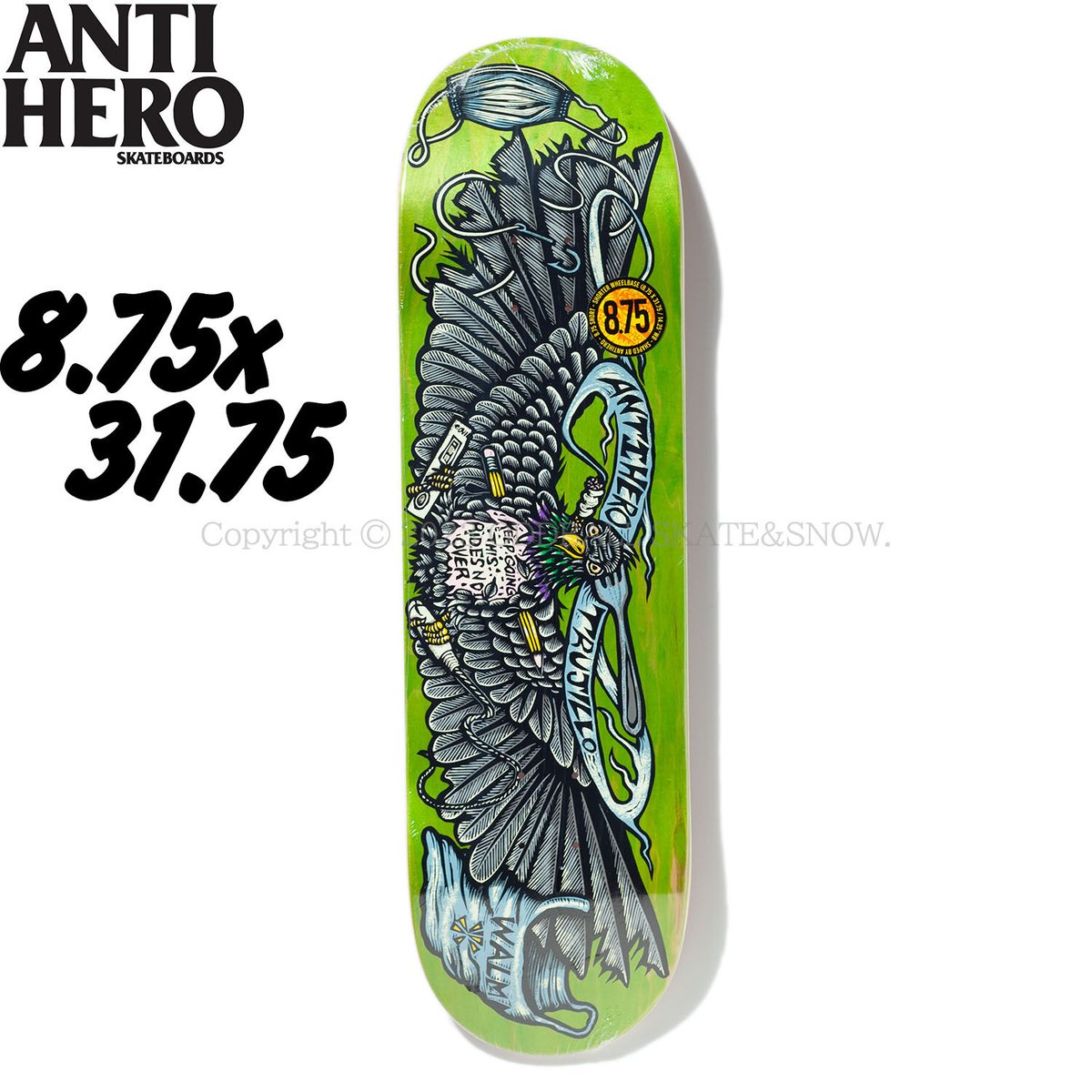 ANTI HERO Trujillo スケートボードデッキ スケートボードの