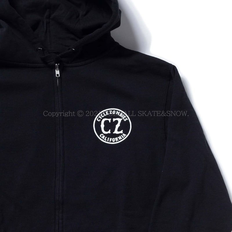 CYCLE ZOMBIES CALIFORNIA Zip Hooded Sweatshirt ...