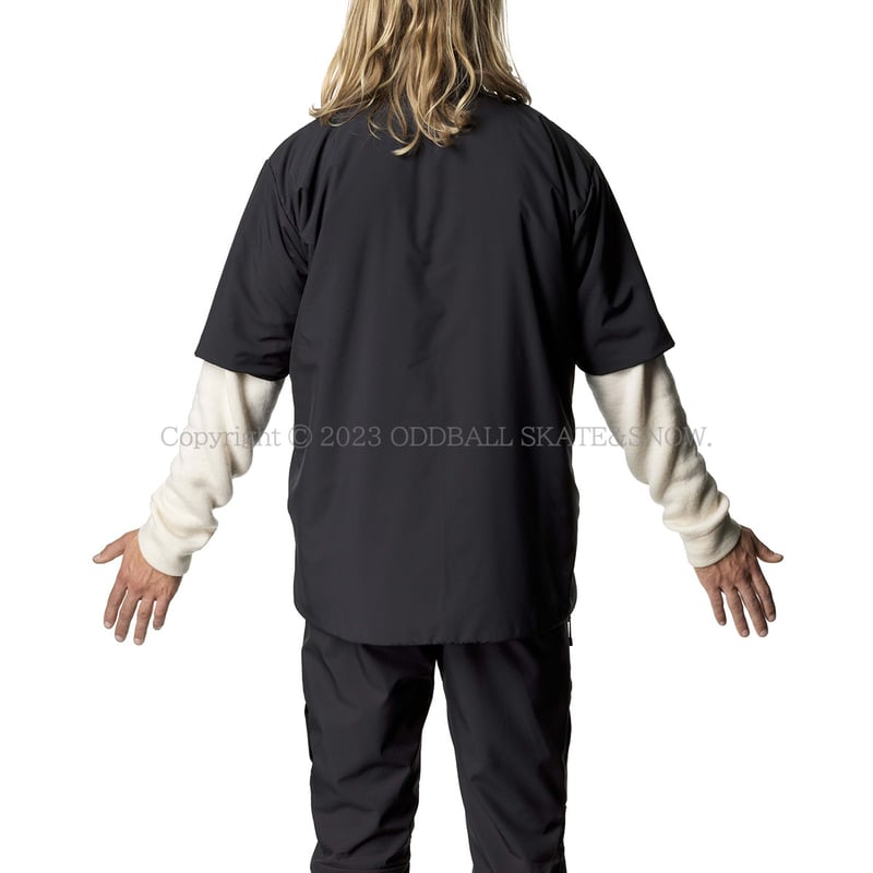 【新品未使用】HOUDINI ALL WETHER Tneck XS 黒 All Weather T-Neck（半袖のインシュレーション/中途半端が丁度
