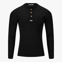 ACLIMA Warm Wool Granddad Shirt Jet Black MEN'S