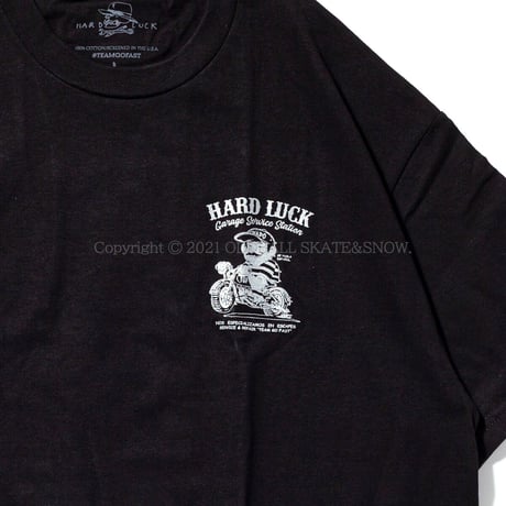HARD LUCK SERVICE STATION S/S TEE black