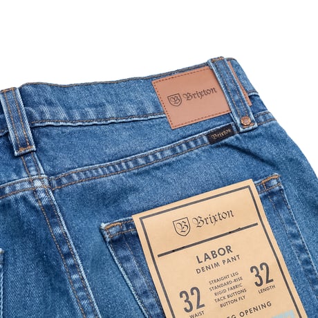BRIXTON LABOR 5-PKT DENIM PANT worm indigo
