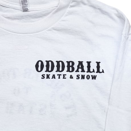 ODDBALL SKATE&SNOW TO START L/S TEE white