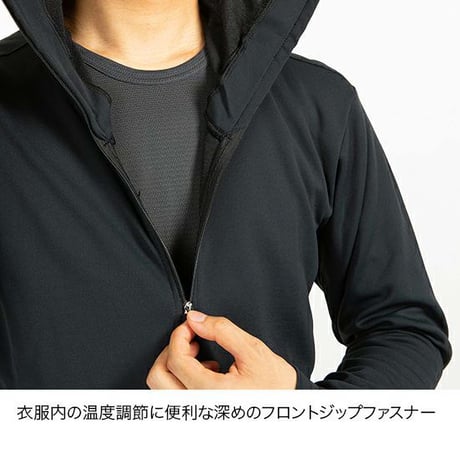 finetrack ファイントラック メリノスピンサーモフーディ ブラック FUM0624
