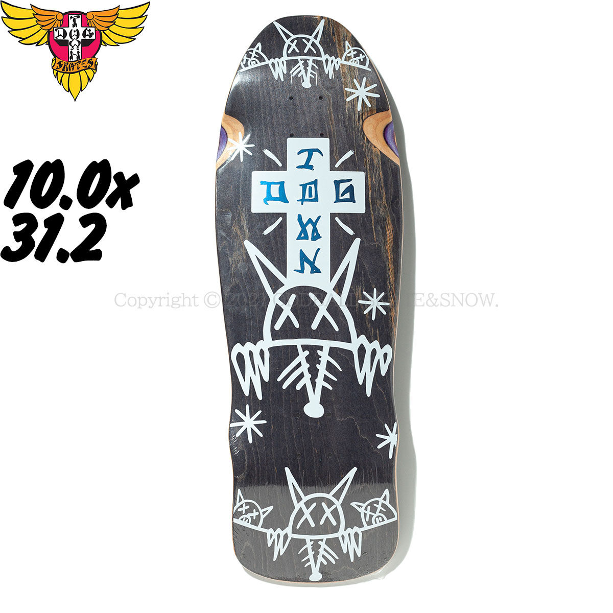 ボードゲーム TERRACE デッドストック品！ DOG TOWN SKATEBOARDS RAT FACE 2 black 10.0 | OD