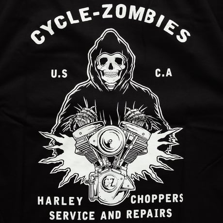 CYCLE ZOMBIES REPAIR MAN S/S POCKET TEE black
