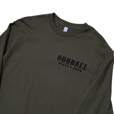 ODDBALL SKATE&SNOW TO START L/S TEE m.green