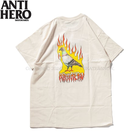 ANTI HERO FLAME PIGEON S/S TEE Natural