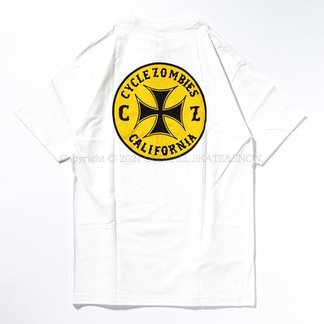 CYCLE ZOMBIES CLOCK WORK S/S TEE white