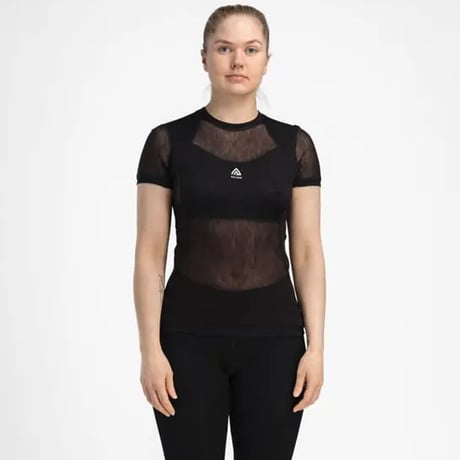ACLIMA Wool Net Light T-shirt Jet Black WOMAN