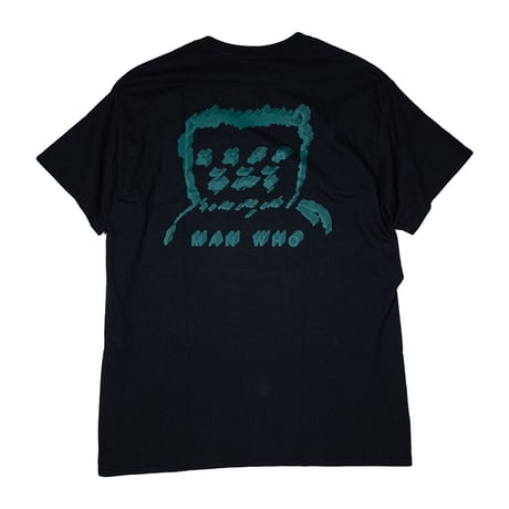 MAN WHO 倍の場合 TEE ブラック/グリーン