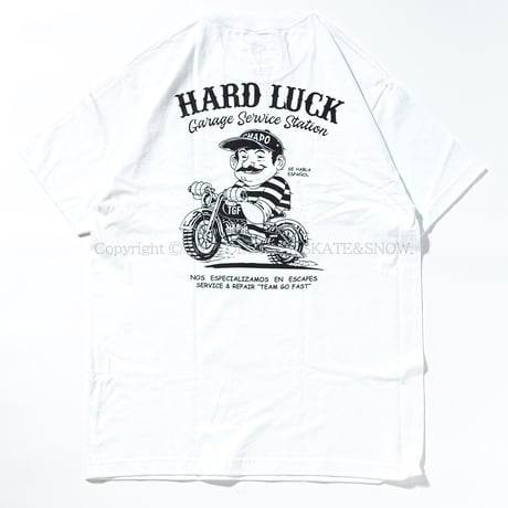 HARD LUCK SERVICE STATION S/S TEE white