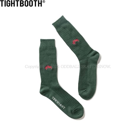 TIGHTBOOTH COLLEGE WAFFLE SOCKS TIGHTBOOTH x WHIMSY SOCKS