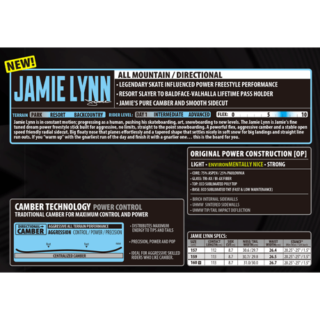 早期予約 26-27 正規品 LIBTECH JAMIE LYNN