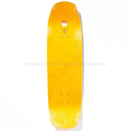 SUICIDAL SKATES PUNK SKULL CUSTOM SHAPE YELLOW 9.125