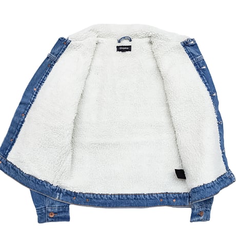 BRIXTON CABLE SHERPA DENIM JACKET worm indigo