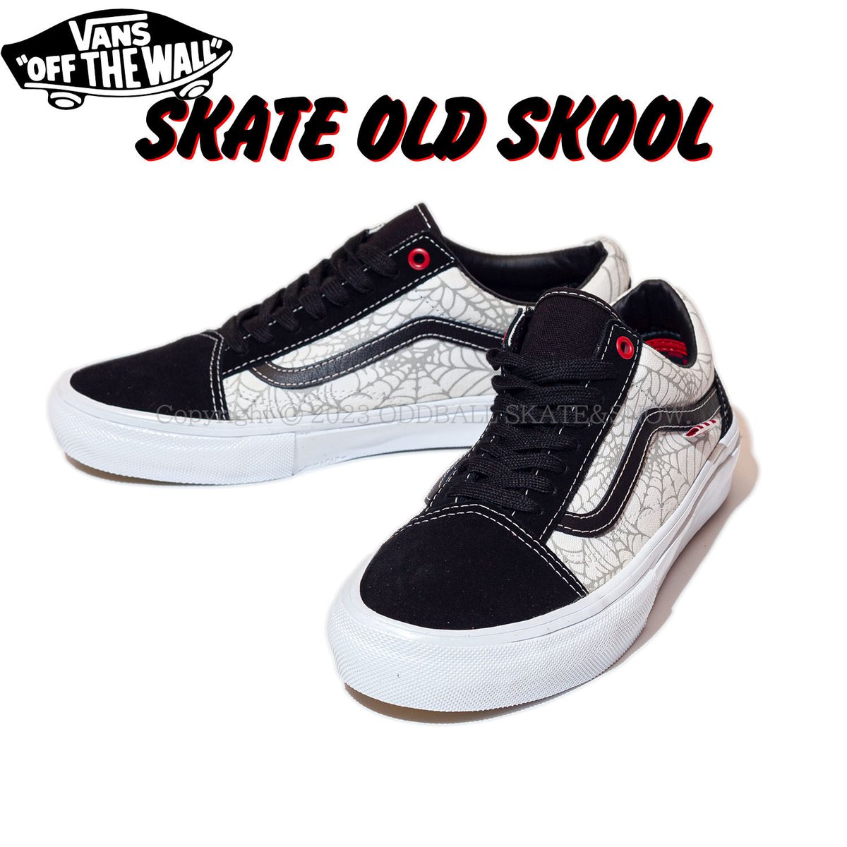 VANS SKATE OLD SKOOL BLACK WIDOW SPIDER Black/W
