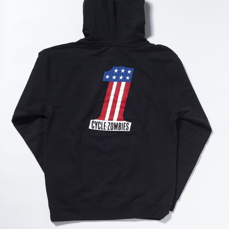 CYCLE ZOMBIES PITSTOP Pull Over Hooded SweatShirt Black