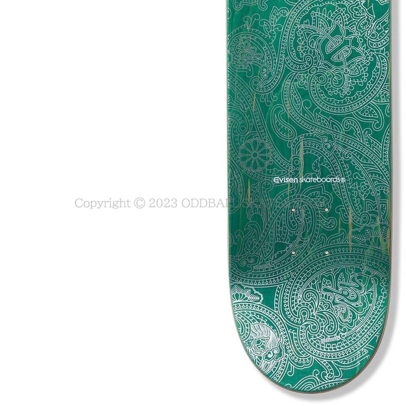 Evisen Paisley White/Green Mellow Concave 8.125 Evisen Paisley White/Green Mellow Concave 8.125