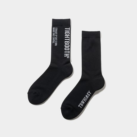 TIGHTBOOTH LABEL LOGO SOCKS TIGHTBOOTH x WHIMSY SOCKS SS26-A04