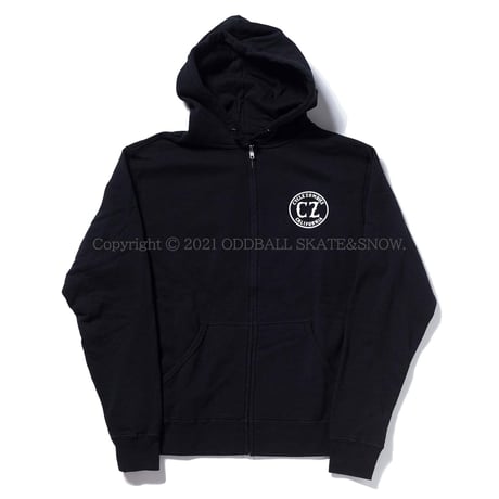 CYCLE ZOMBIES CALIFORNIA Zip Hooded Sweatshirt Black