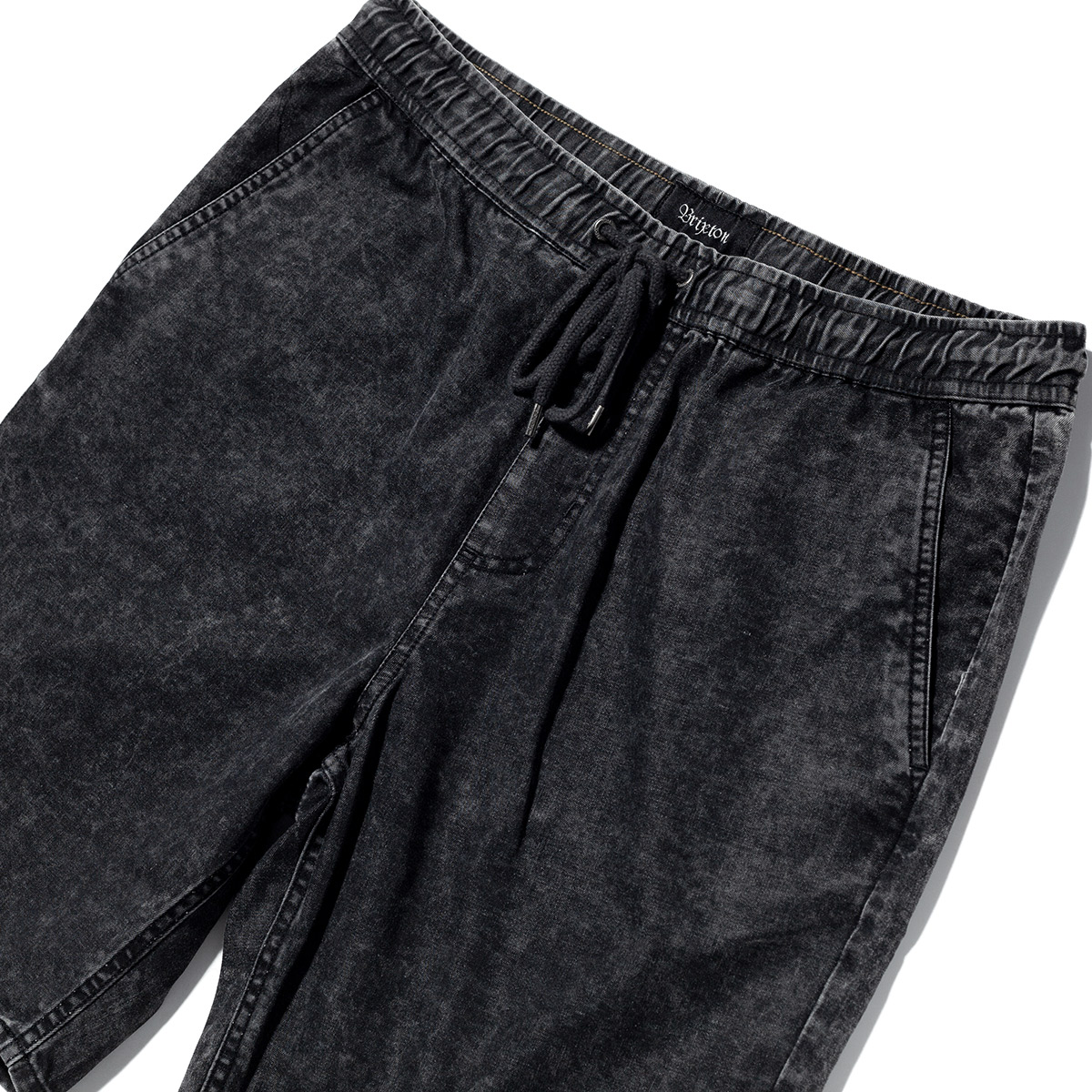 BRIXTON MADRID II HEMMED SHORT black acid wash