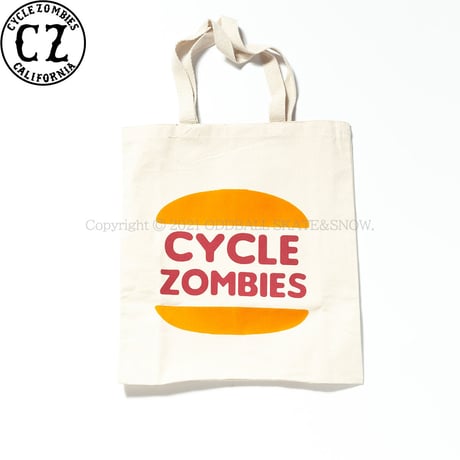 CYCLE ZOMBIES BURGER Canvas Tote Bag Natural
